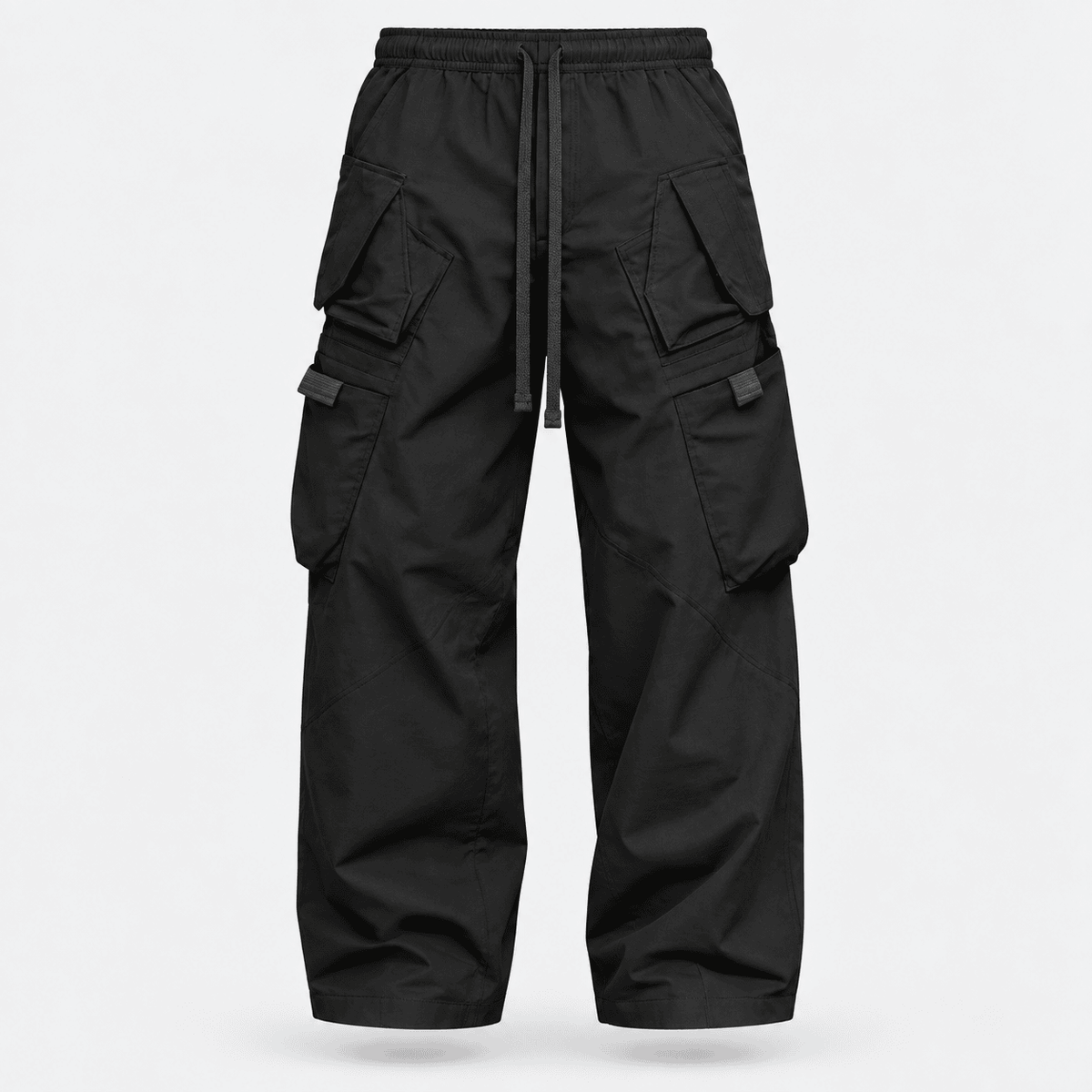 Urban Panel Cargo Trousers — Black
