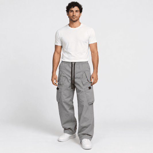 Urban Panel Cargo Trousers — Mid Grey