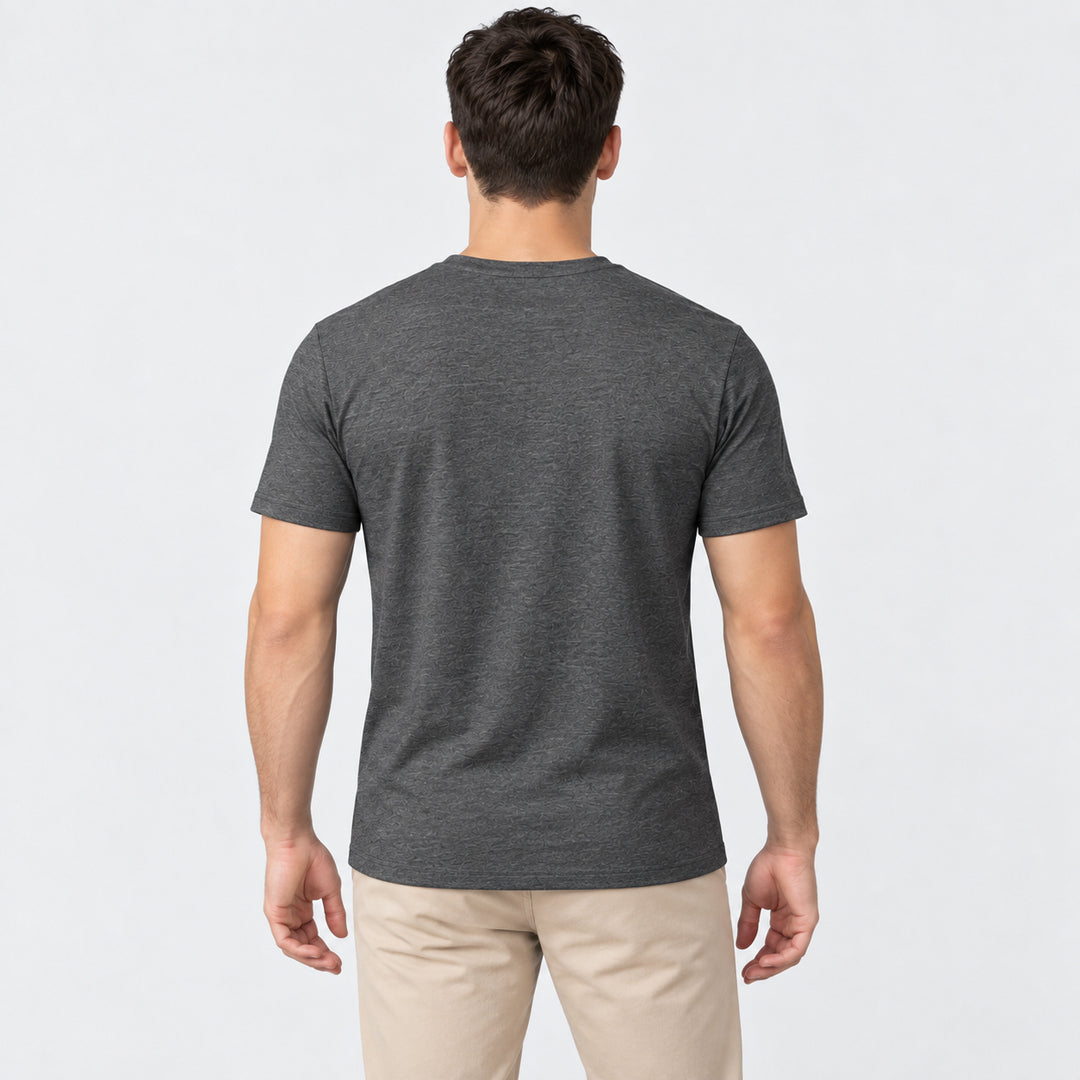 Everyday Marl Crew Tee — Dark Grey