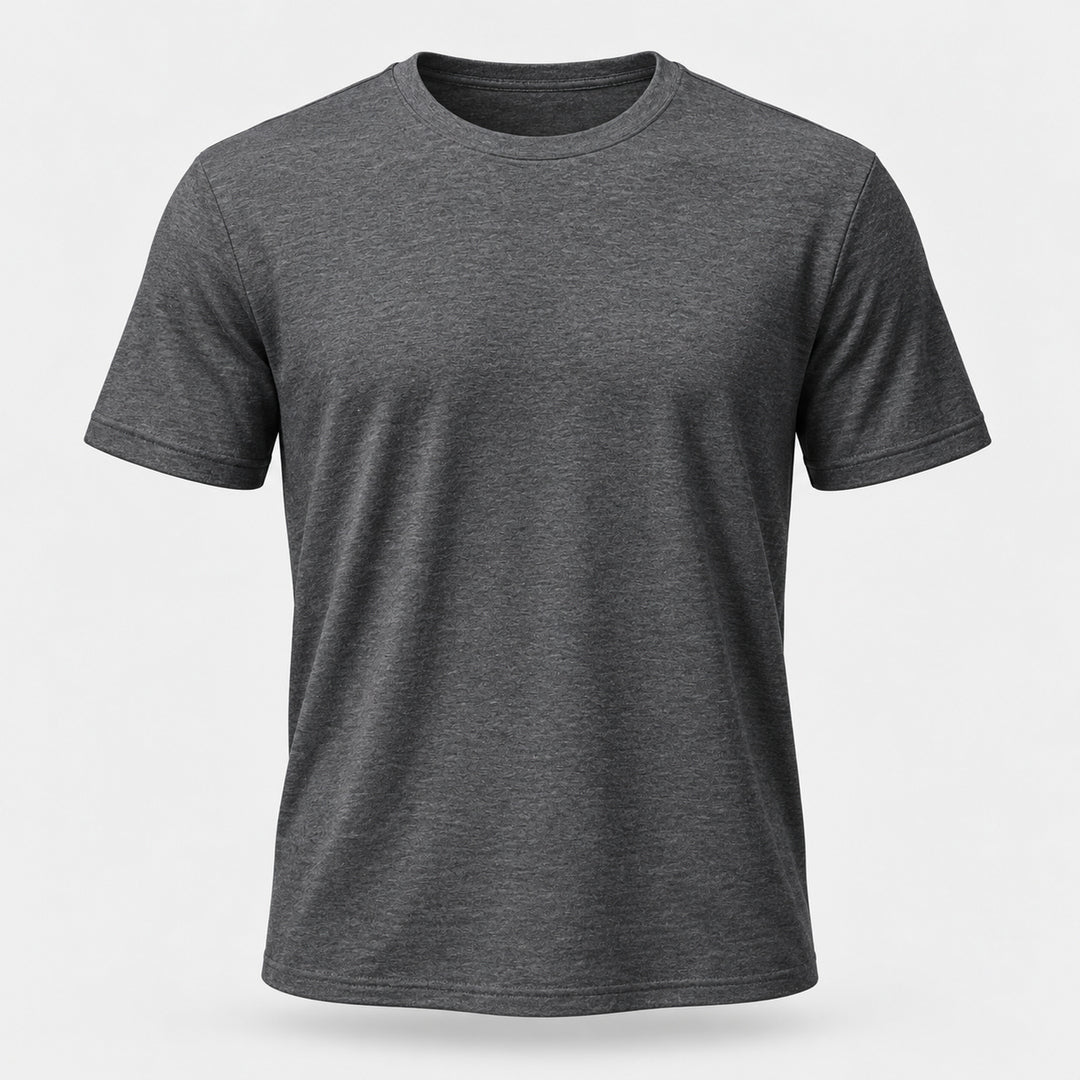 Everyday Marl Crew Tee — Dark Grey