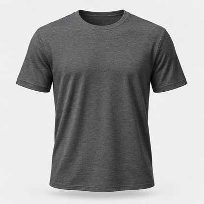 Everyday Marl Crew Tee — Dark Grey