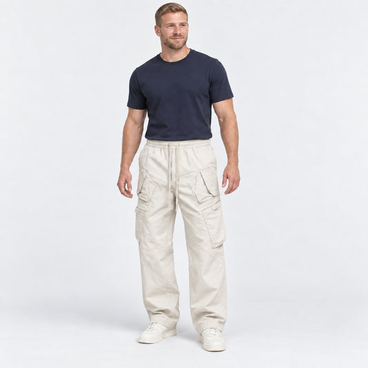 Urban Panel Cargo Trousers — Off White